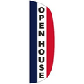 "OPEN HOUSE" 3' x 10' Stationary Message Flutter Flag